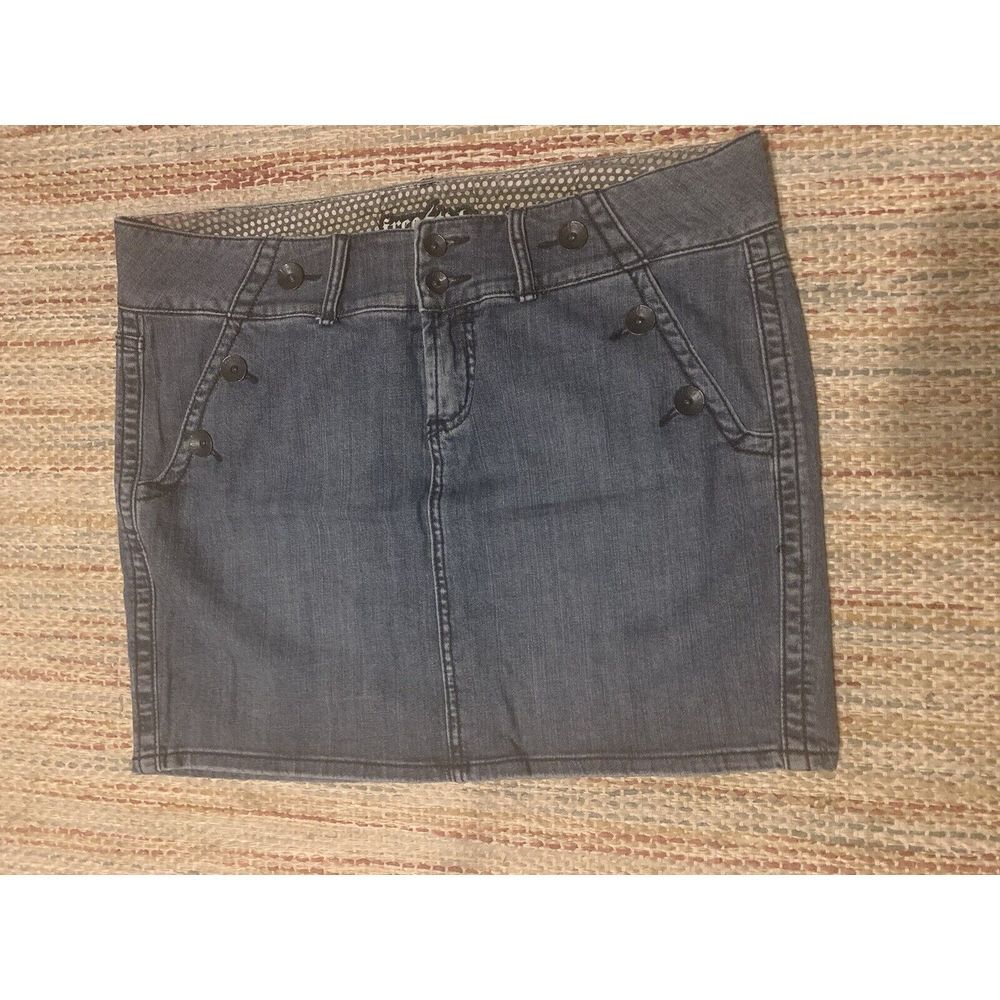Vintage Free Style Denim Skirt Size 16